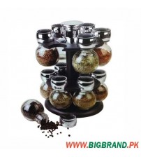 16 Pcs Revolving Spice Masala Jar Rack Stand
